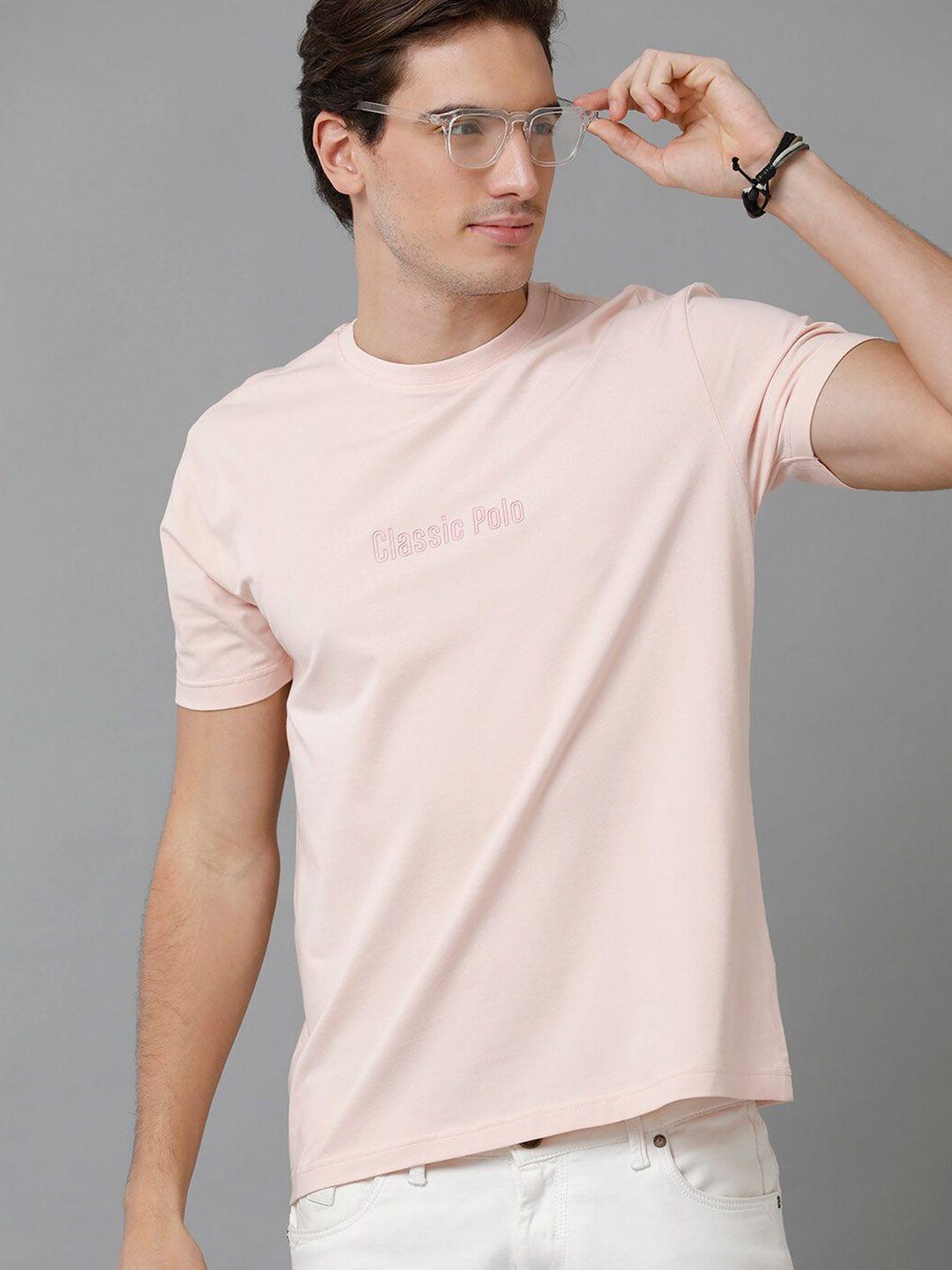 classic polo typography printed slim fit cotton t-shirt
