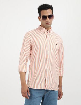 classic poplin vertical stripe shirt