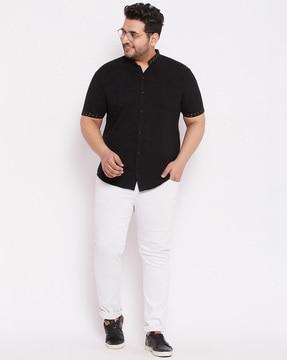 classic shirt with band collar