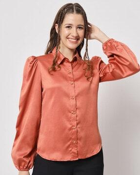 classic shirt with bishop-sleeves