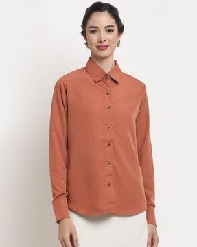 classic shirt with collar-neck