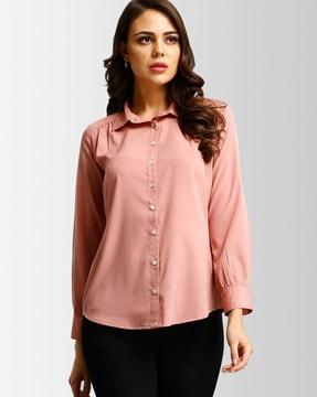 classic shirt with cuffed sleeves