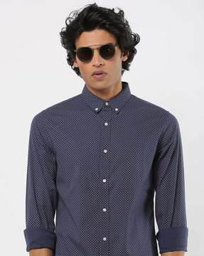 classic shoreditch print tailored fit shirt