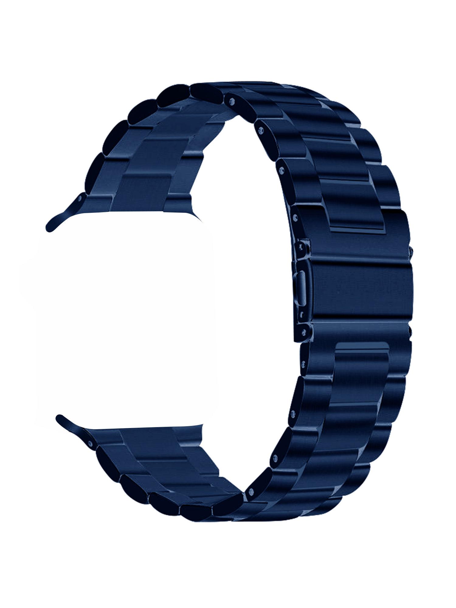 classic solid blue chain apple watch strap