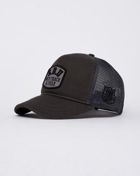 classic trucker cap with embroidered applique