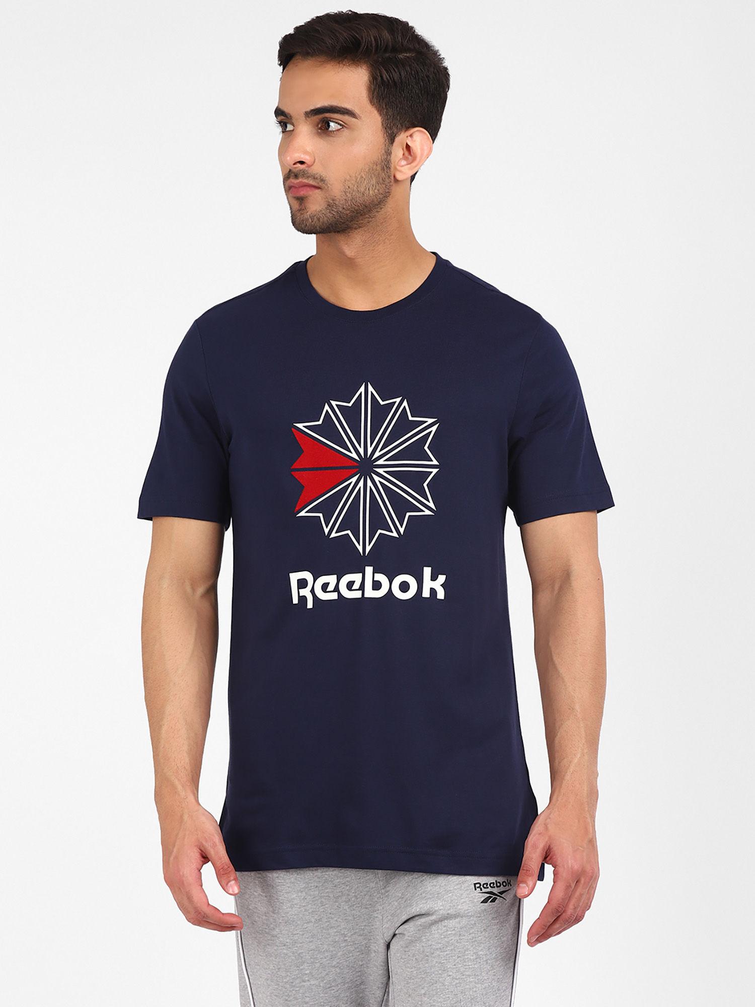 classics cl starcrest tee navy blue casual t-shirt