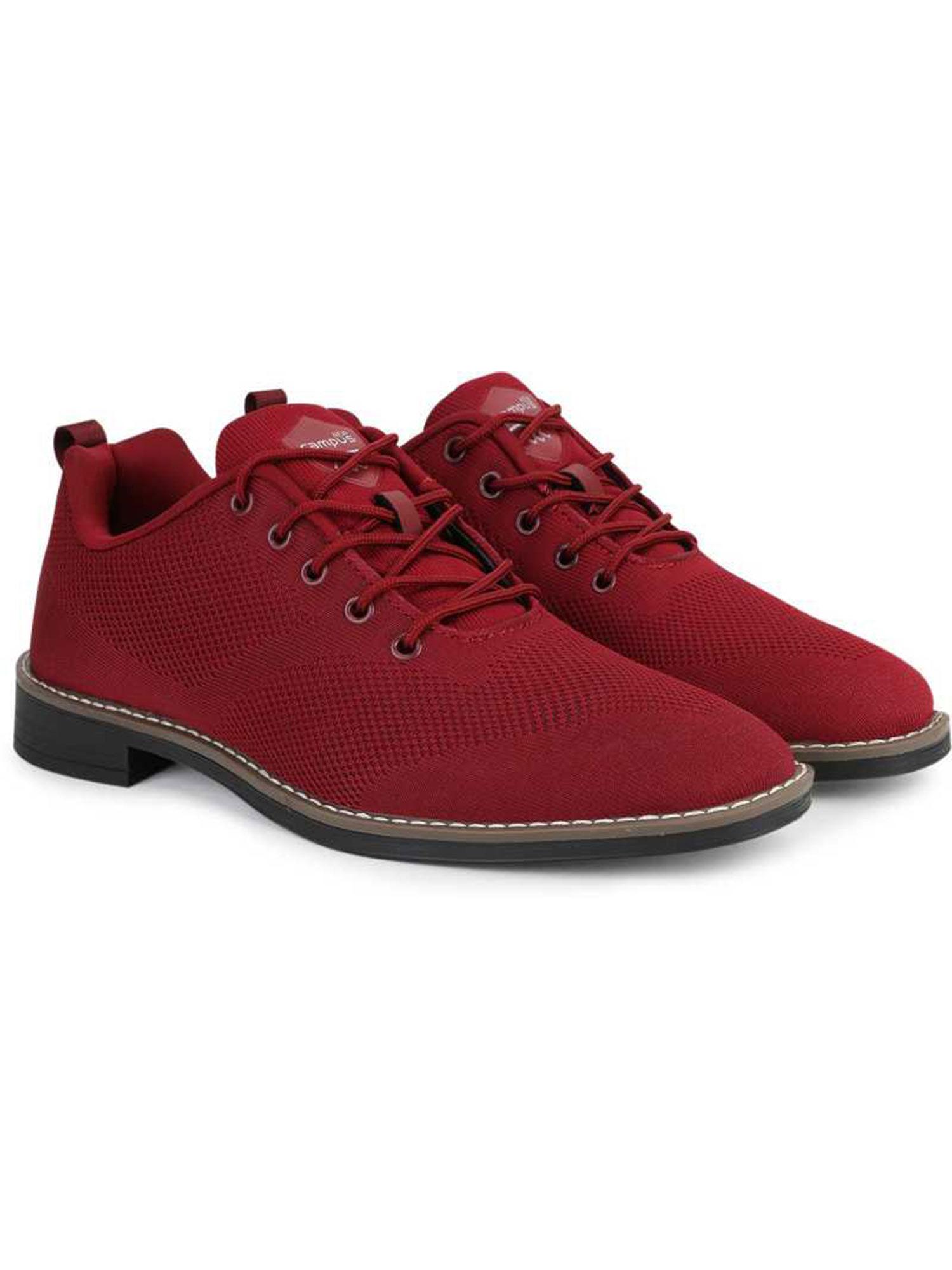 classy burgundy casual shoes for men