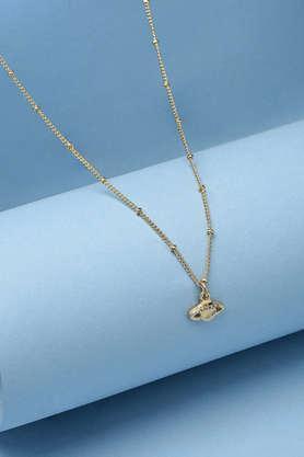 classy gold plated celestial daily wear charm necklace for women