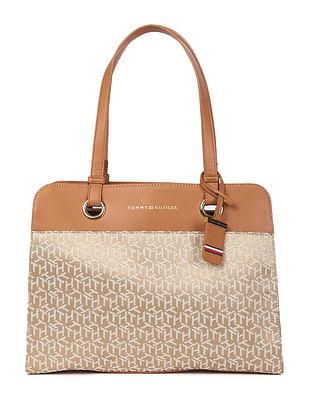 claudia all over jacquard monogram tote bag