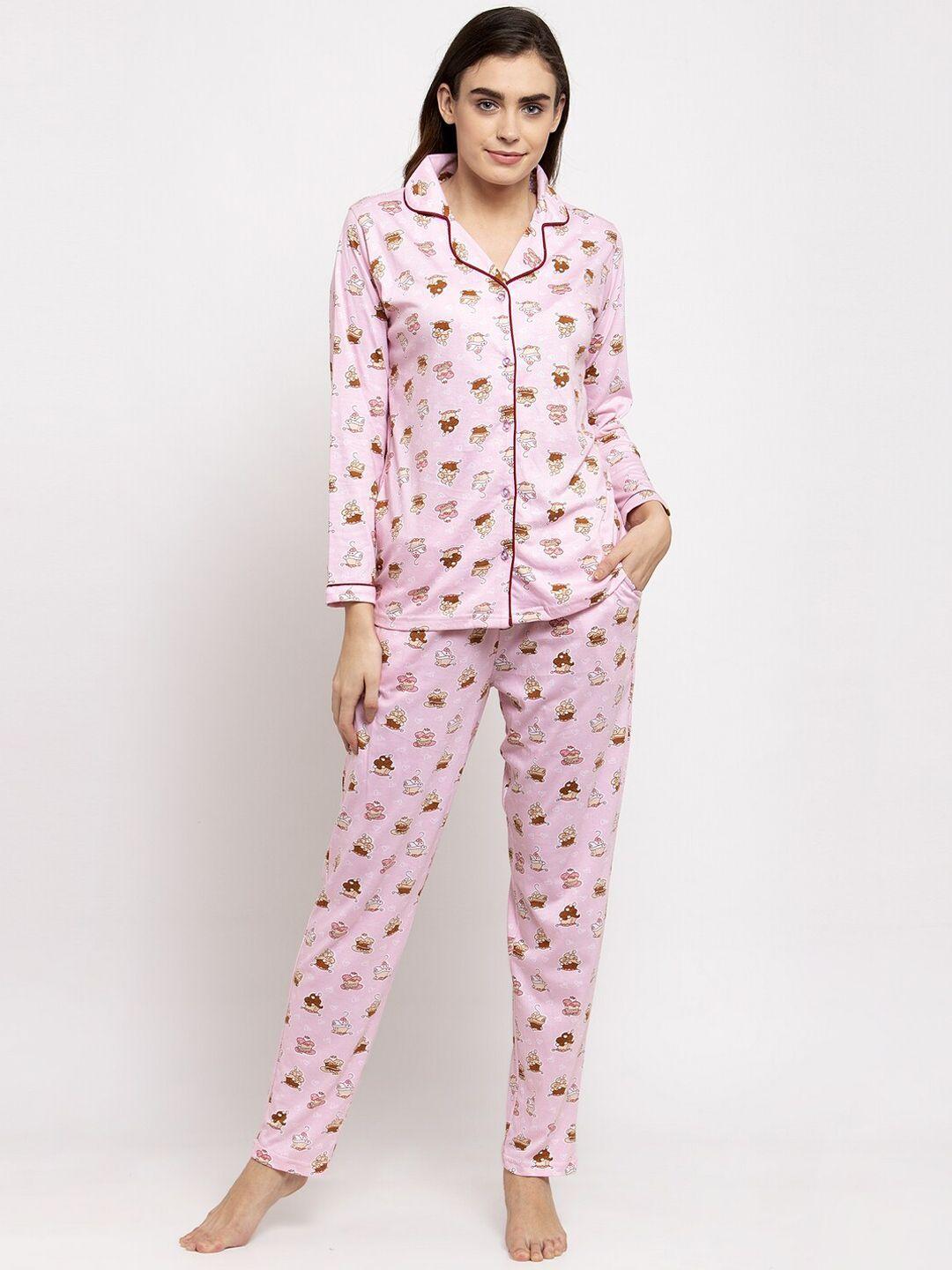 claura-women-pink-printed-night-suit