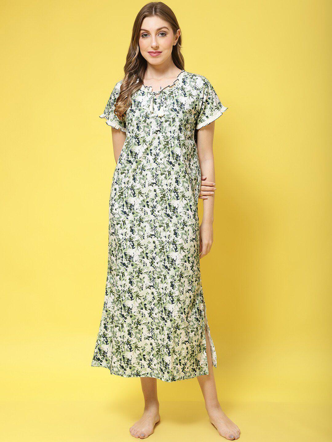 claura floral printed maxi nightdress