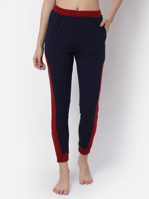 claura navy printed lounge pants