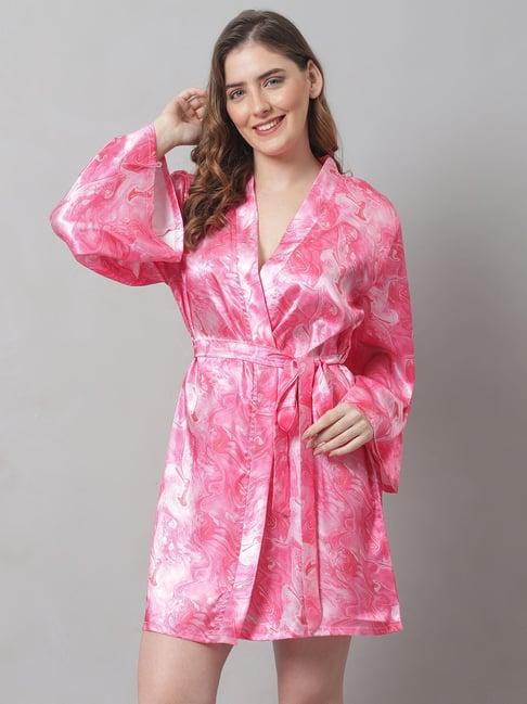 claura pink printed robe