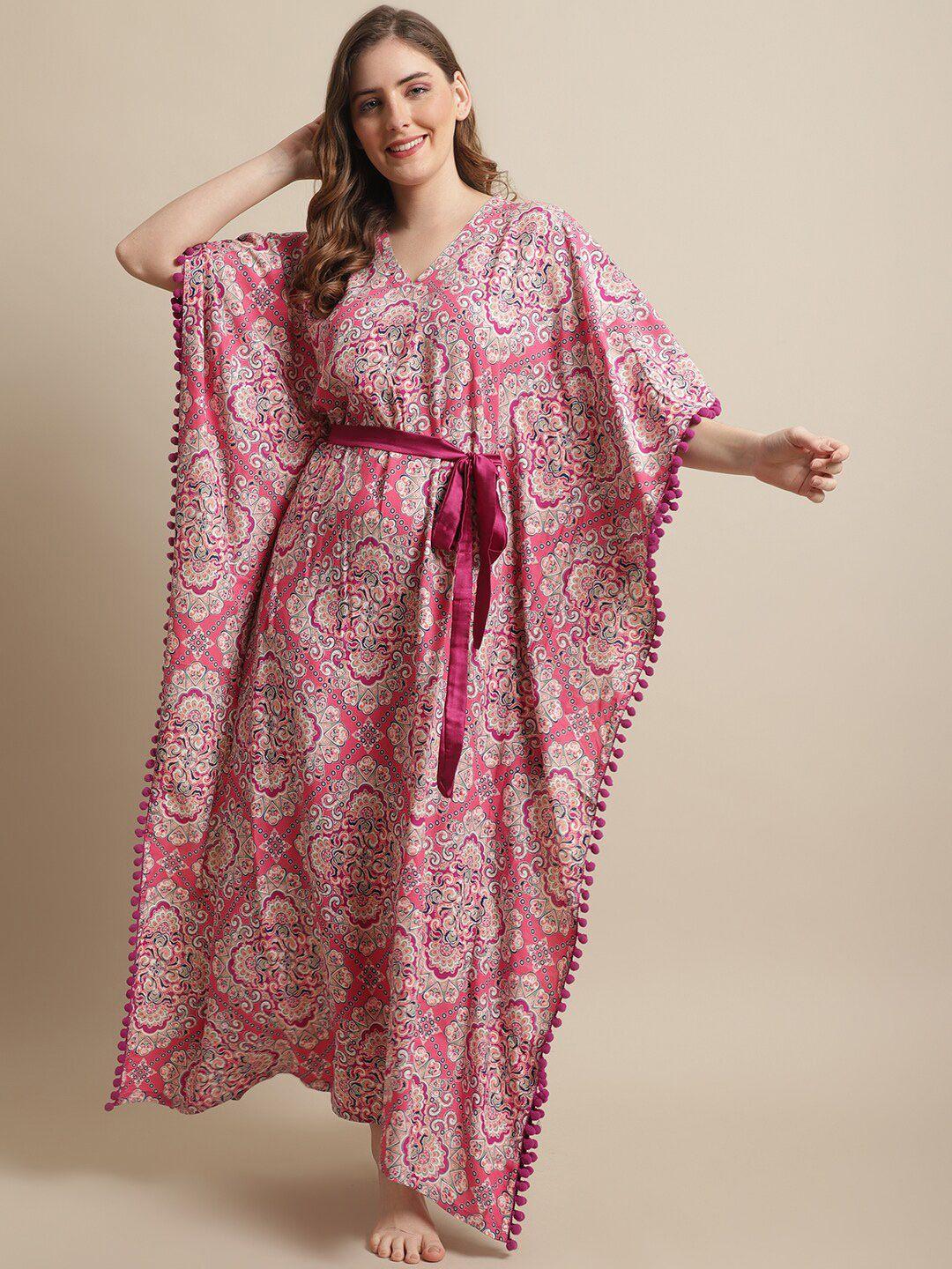 claura printed maxi nightdress