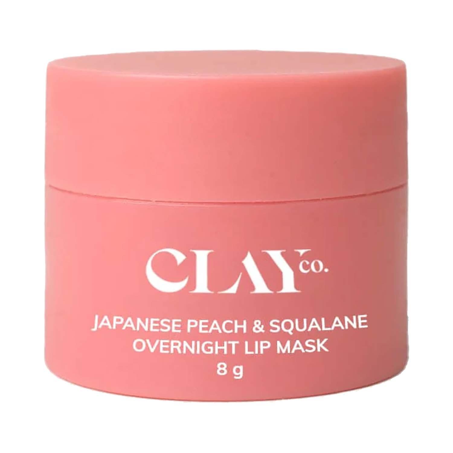 clayco japanese peach & squalane overnight lip mask (8g)