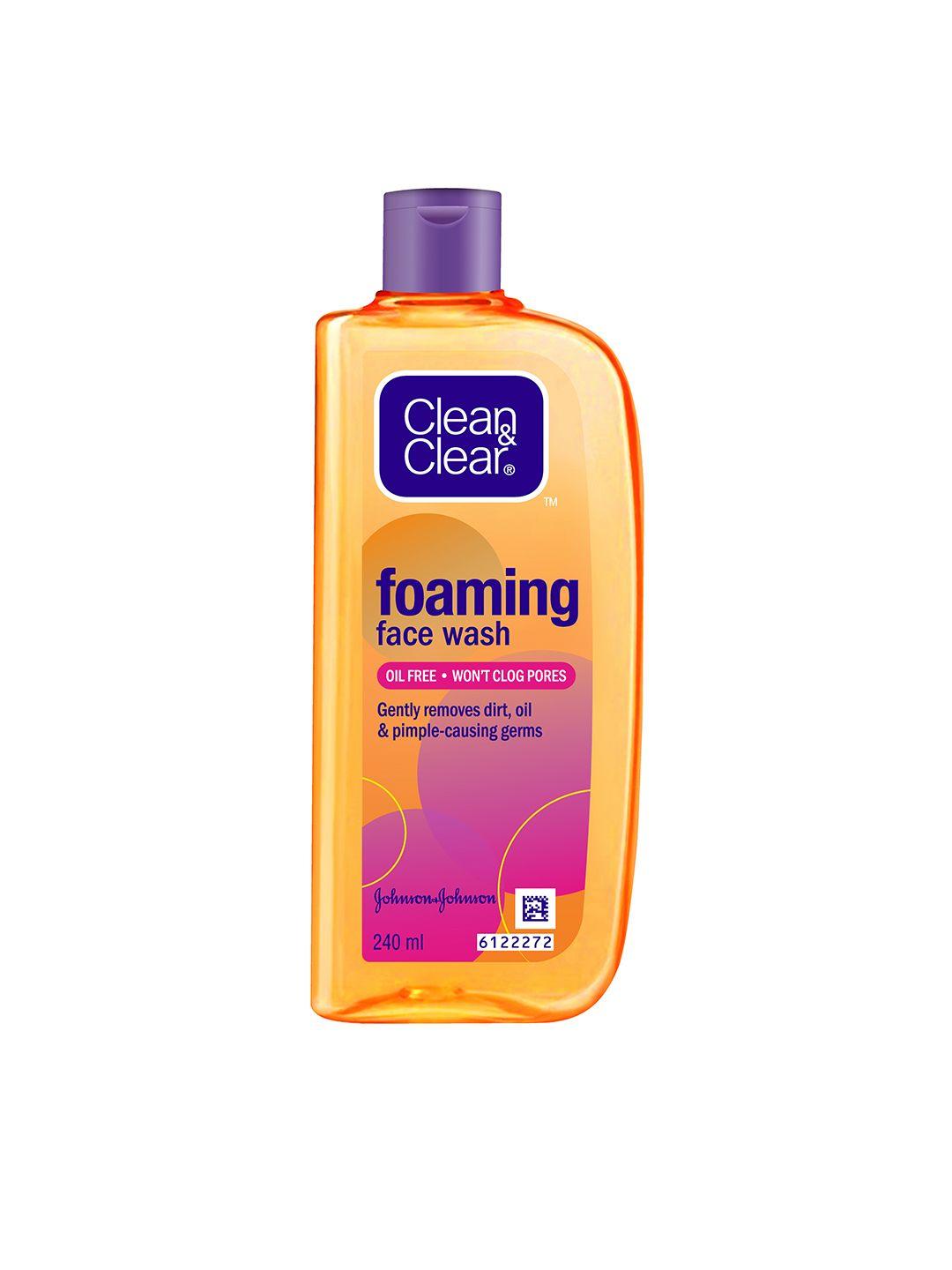 clean&clear foaming face wash for oily skin, acne prone skin 240 ml