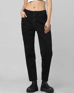 clean look relaxed fit high-rise jeans