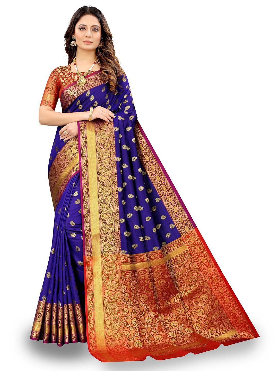 clemira ethnic motifs woven design zari saree