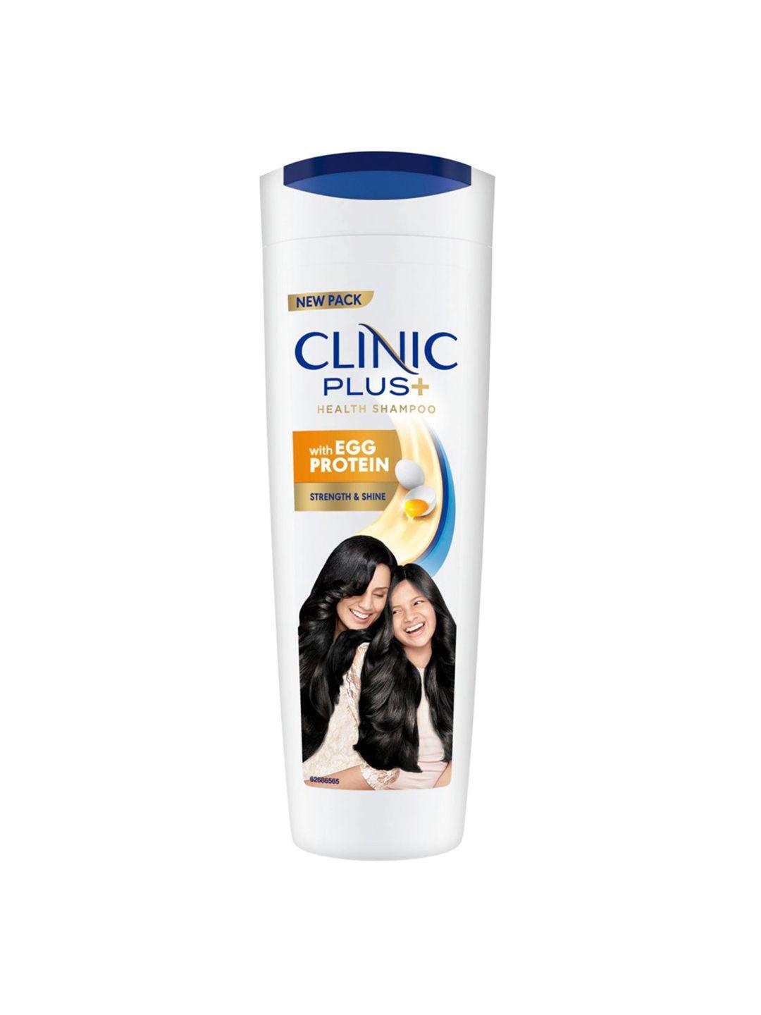 clinic plus strength & shine shampoo with egg protein to boost hair shine - 355 ml