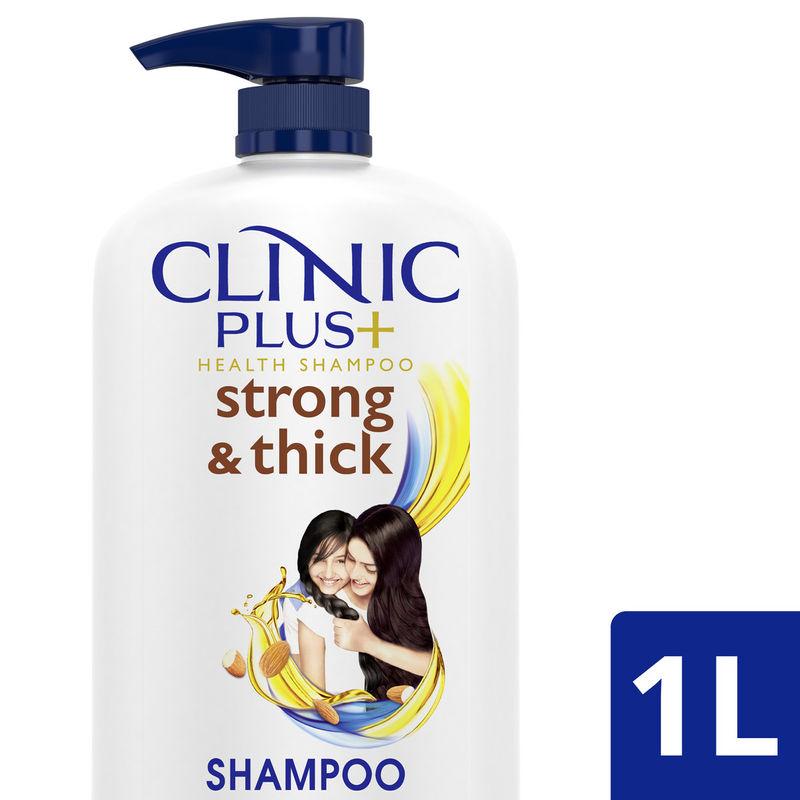 clinic plus strong & extra thick shampoo with milk protein and almond oil