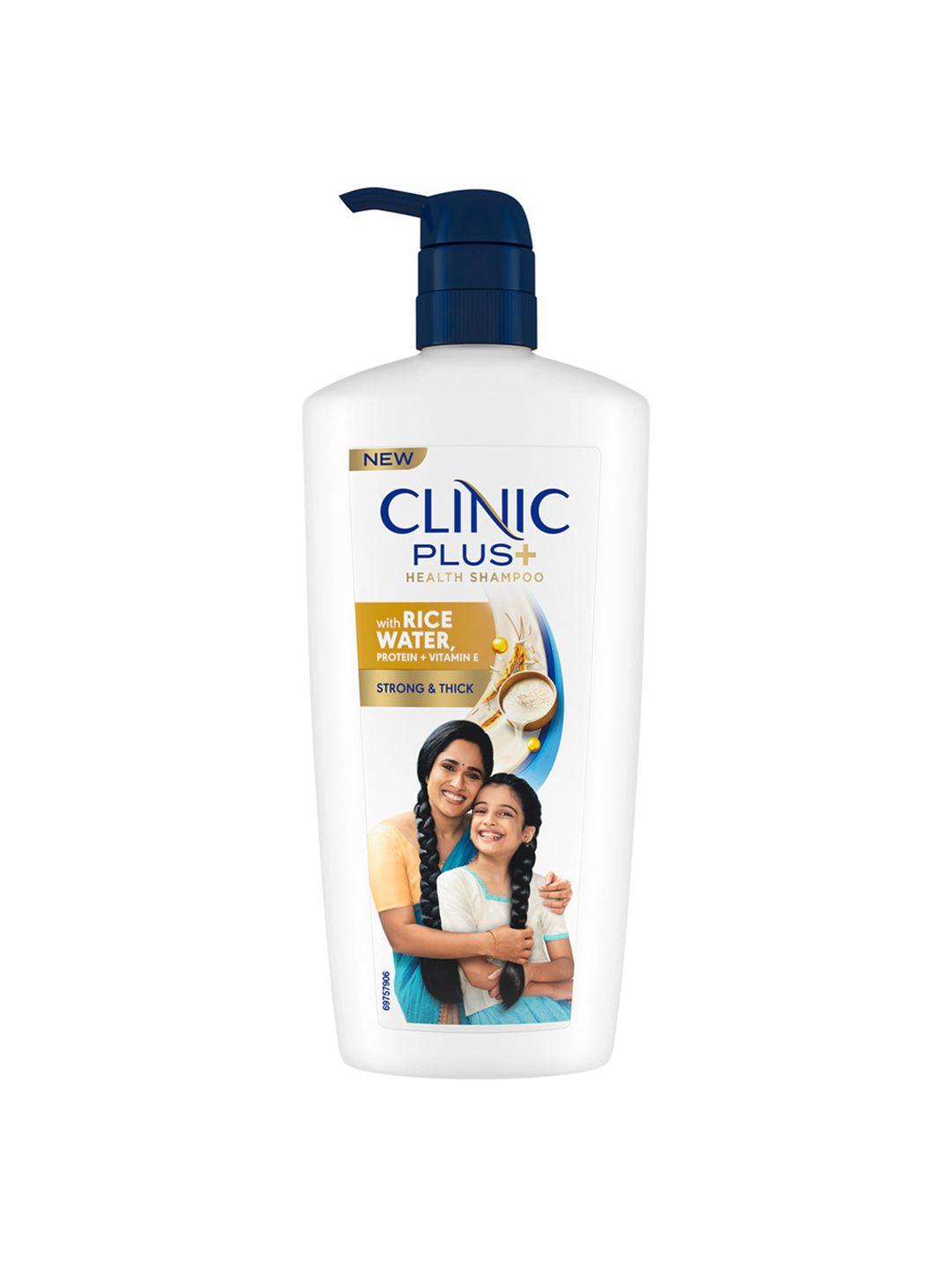 clinic plus strong & thick shampoo with rice water protein & vitamin e - 650ml