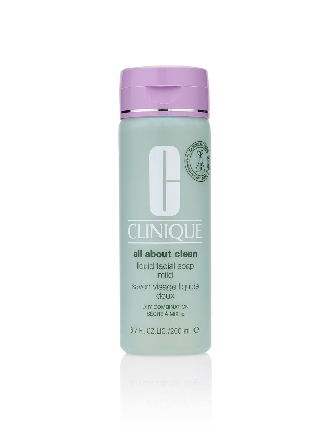 clinique all about clean liquid facial soap mild for dry combination skin - facewash 200ml