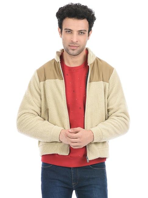 cloak & decker by monte carlo beige regular fit sweatshirt