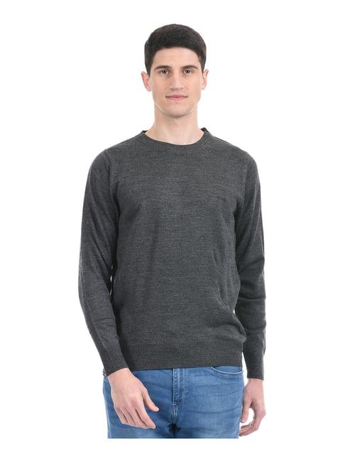 cloak & decker by monte carlo grey  regular fit sweater