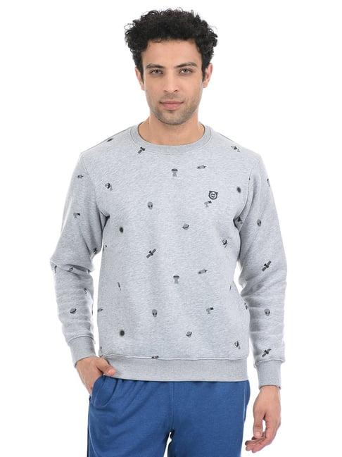 cloak & decker by monte carlo grey regular fit sweatshirt