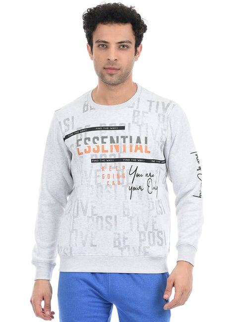 cloak & decker by monte carlo grey regular fit sweatshirt