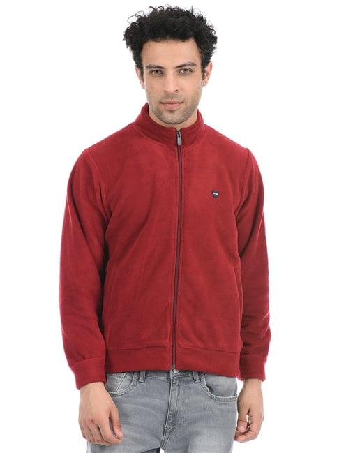 cloak & decker by monte carlo maroon regular fit sweatshirt