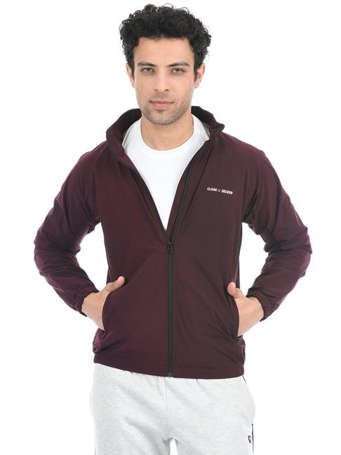 cloak & decker by monte carlo maroon regular fit wind cheater