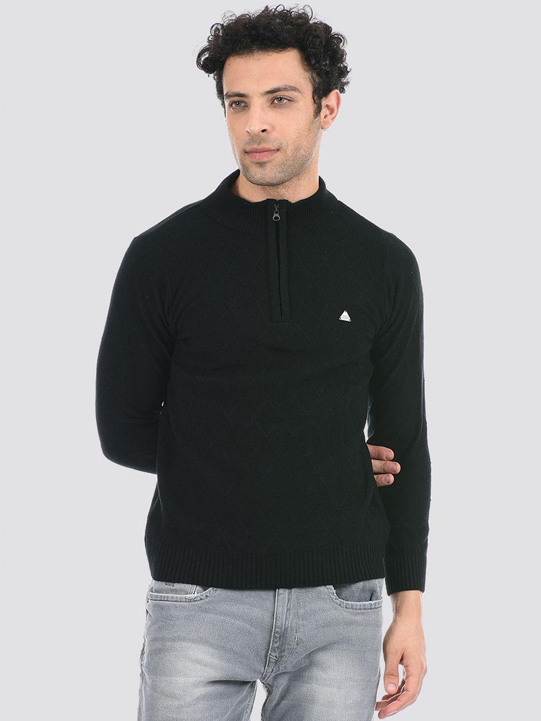 cloak & decker by monte carlo men black acrylic pullover sweater