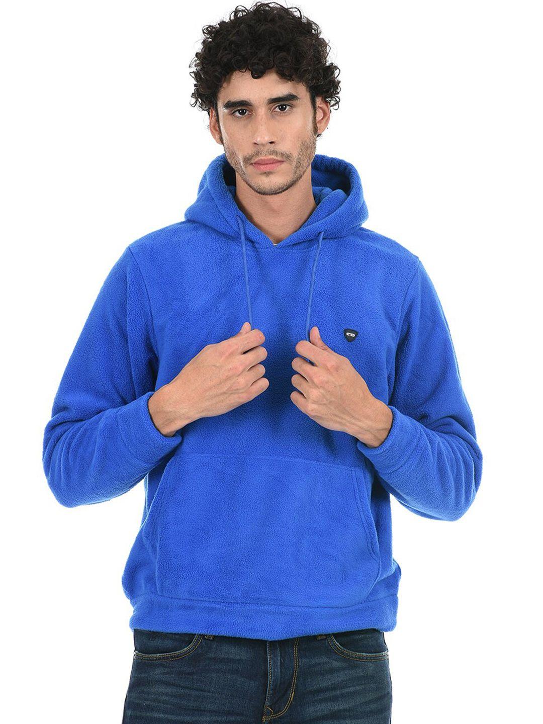 cloak & decker by monte carlo men blue hooded sweatshirt