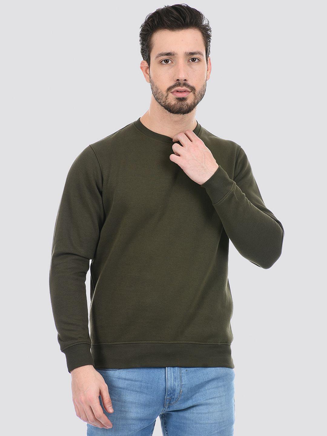 cloak & decker by monte carlo men green cotton sweatshirt