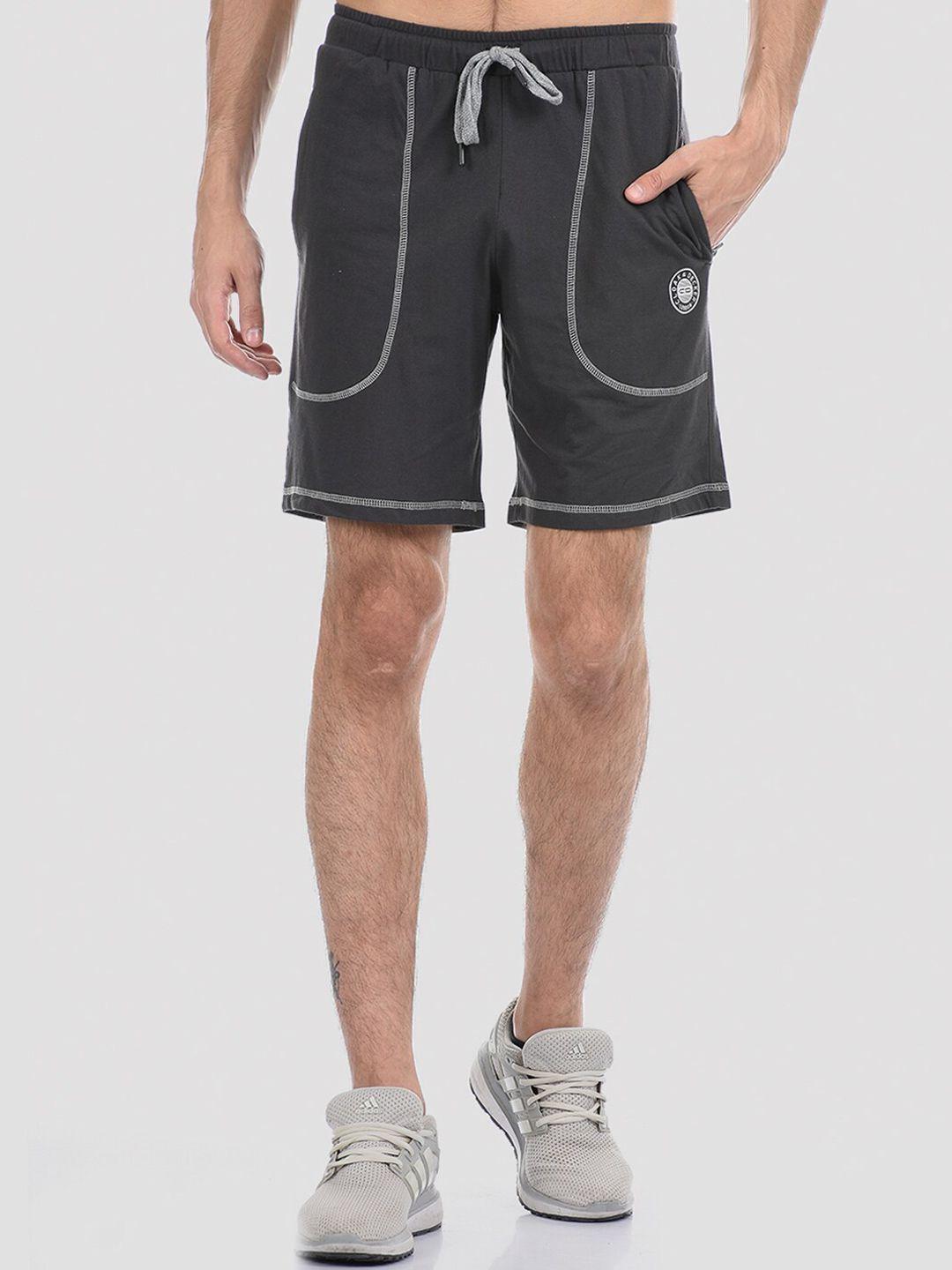 cloak & decker by monte carlo men grey melange sports shorts