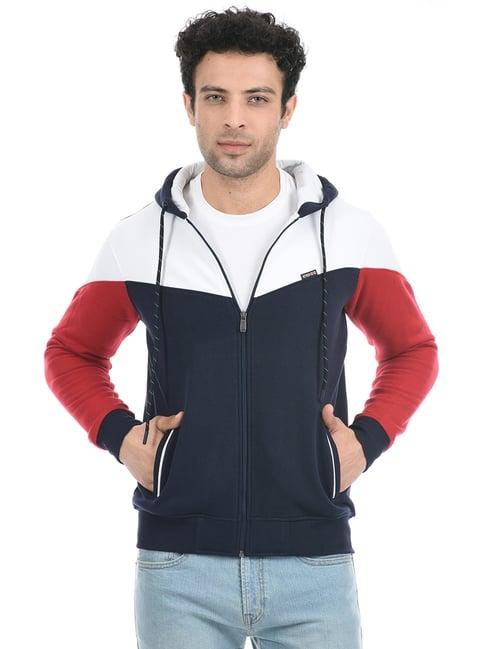 cloak & decker by monte carlo multicolor regular fit hooded sweatshirt