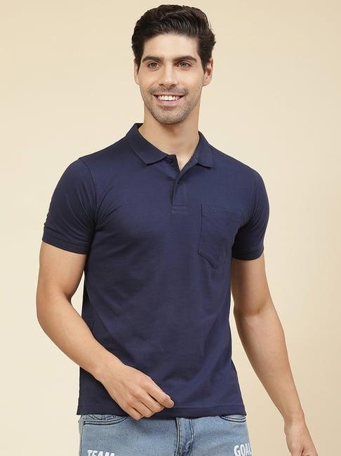 cloak & decker by monte carlo navy regular fit polo t-shirt