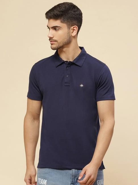 cloak & decker by monte carlo navy regular fit polo t-shirt