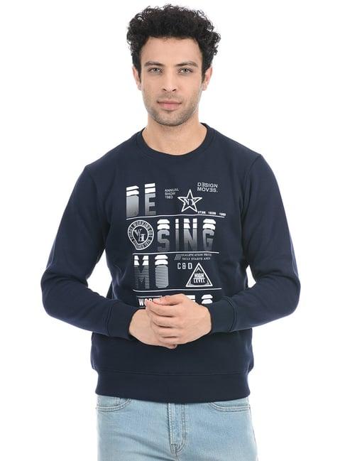 cloak & decker by monte carlo navy regular fit sweatshirt