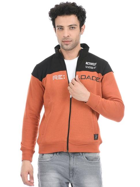 cloak & decker by monte carlo orange regular fit sweatshirt