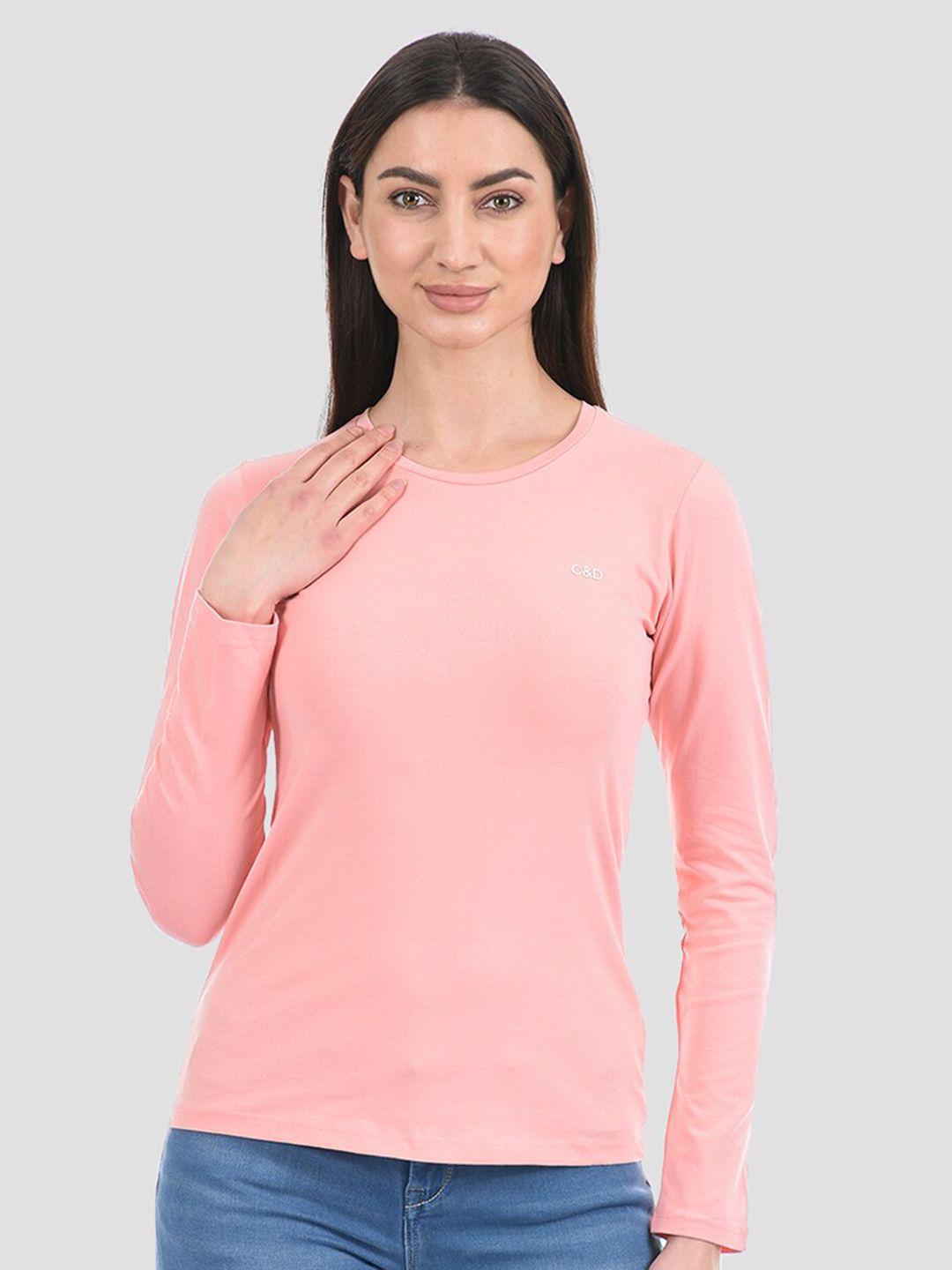 cloak & decker by monte carlo peach-coloured top