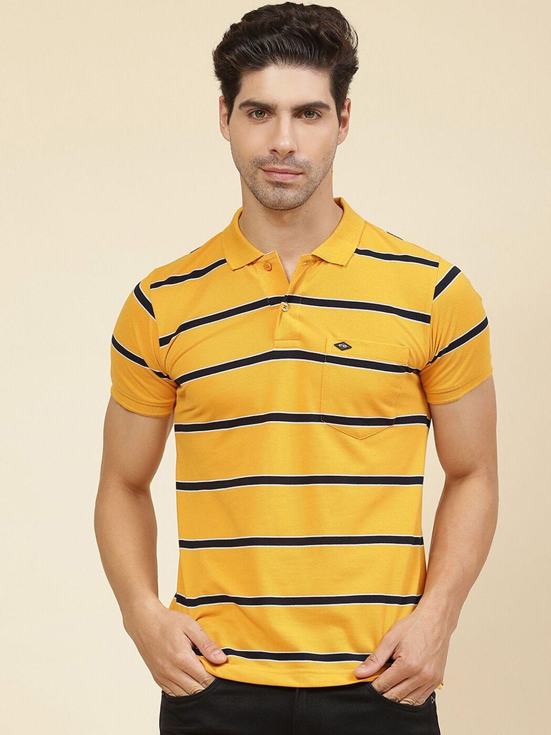 cloak & decker by monte carlo polo collar striped cotton t-shirt