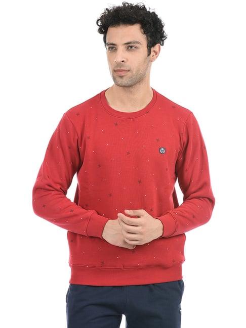 cloak & decker by monte carlo red regular fit sweatshirt