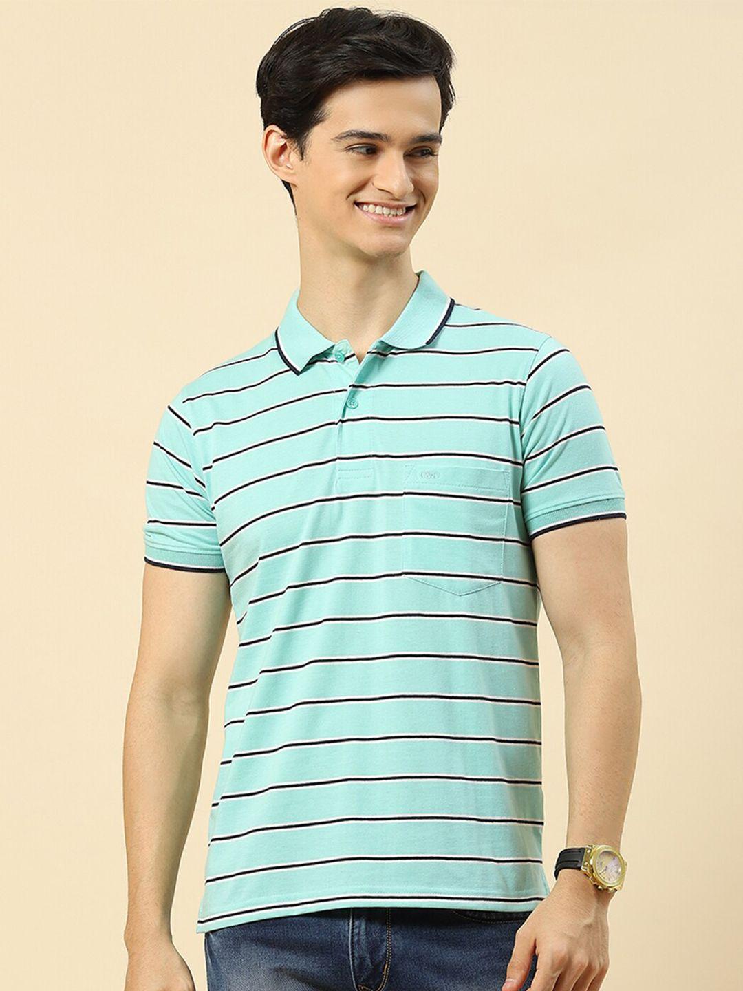 cloak & decker by monte carlo striped polo collar cotton t-shirt