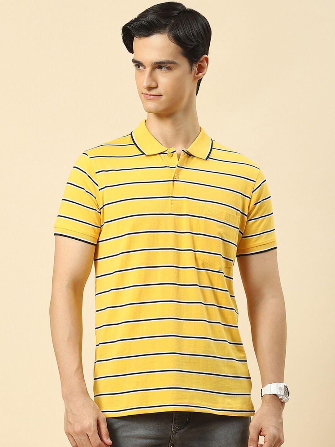 cloak & decker by monte carlo striped polo collar short sleeves cotton t-shirt