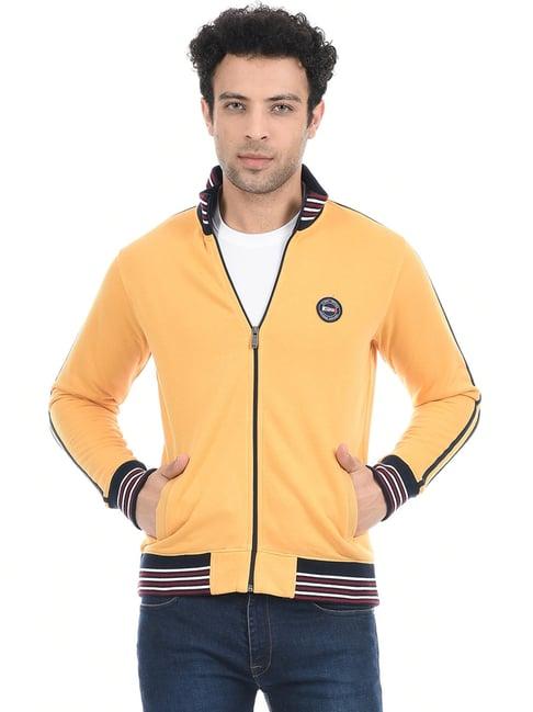 cloak & decker by monte carlo yellow regular fit sweatshirt