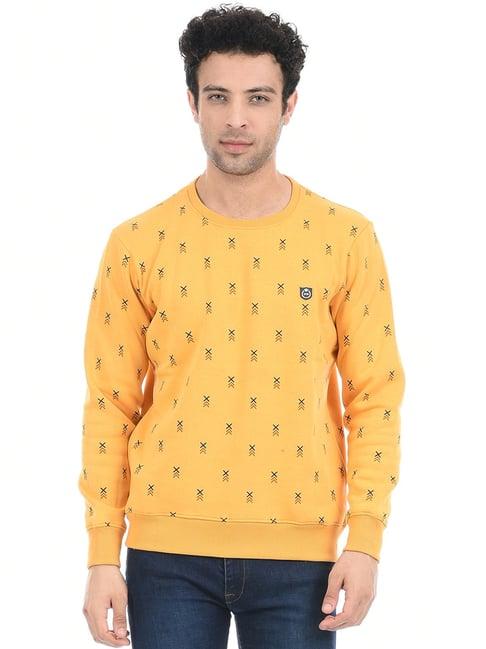 cloak & decker by monte carlo yellow regular fit sweatshirt