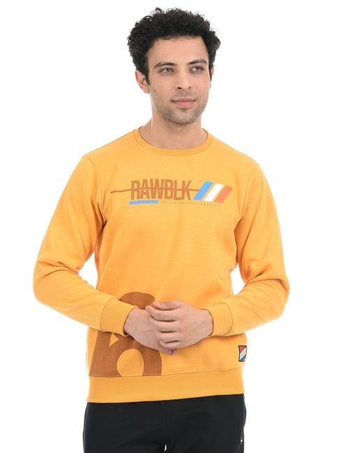 cloak & decker by monte carlo yellow regular fit sweatshirt