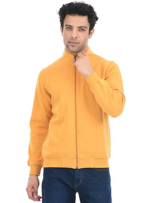 cloak & decker by monte carlo yellow regular fit sweatshirt